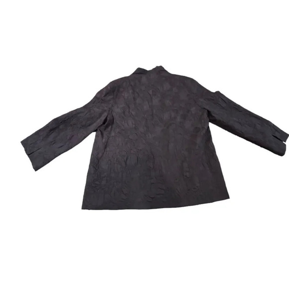 Eileen Fisher Brown quilted silk mandarin Jacket XS - Picture 3 of 6